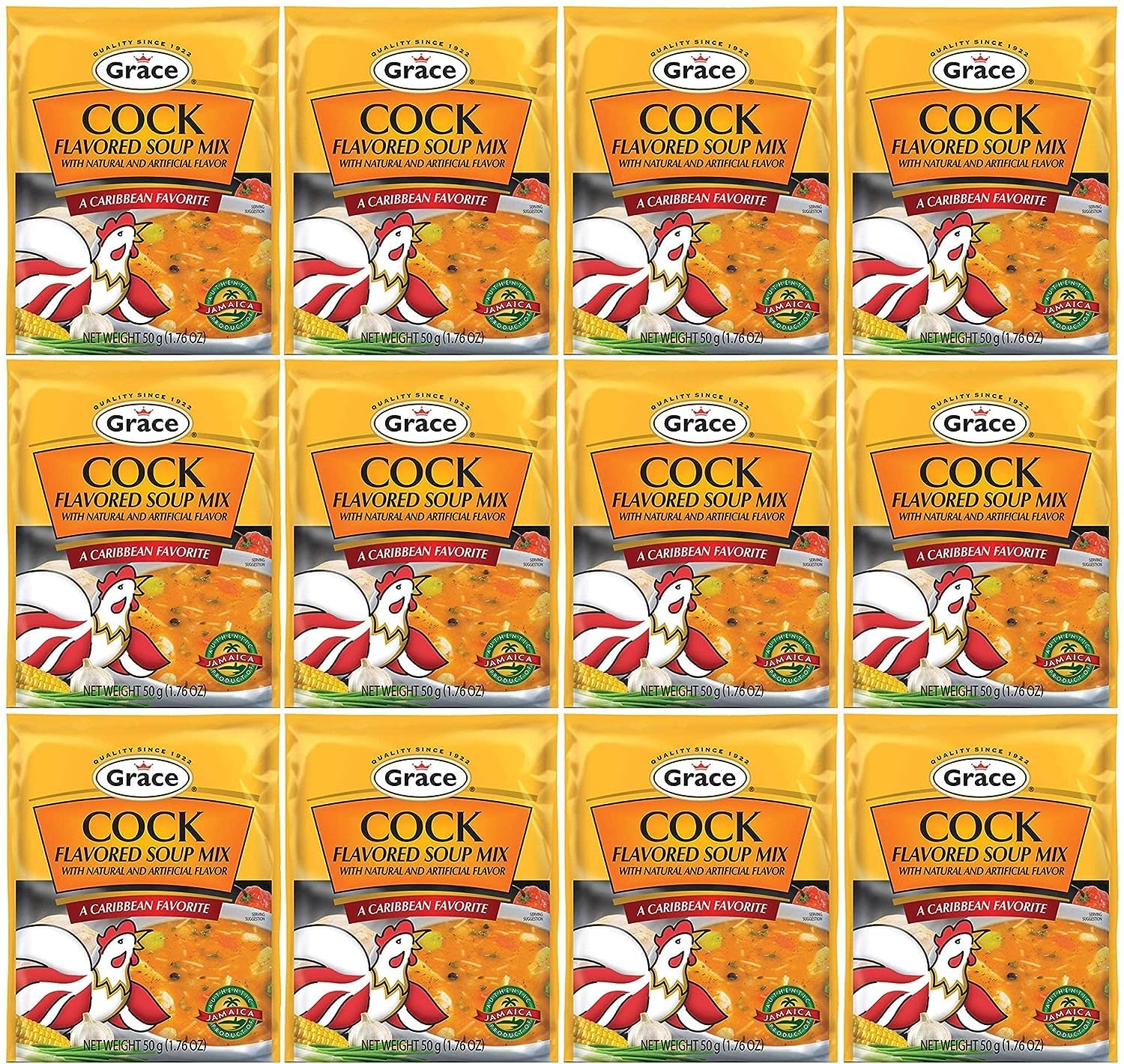 Grace Cock Flavour Noodle Soup Mix Case Of 12